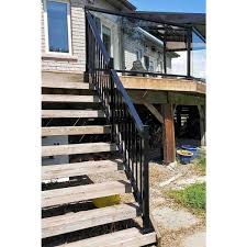 How to remove paint from aluminum railing. Peak Aluminum Railing 2 In X 2 In X 42 In Black Aluminum Stair Post 50051 The Home Depot