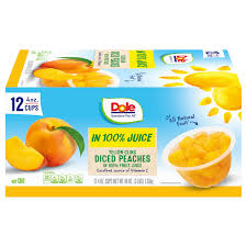 save on dole fruit cups peaches yellow