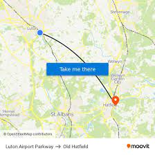 luton airport parkway to old hatfield