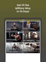 military style fitness workout on the