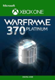 warframe 370 platinum xbox live key