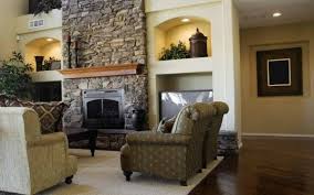 Natural Stone Wall In The Living Room
