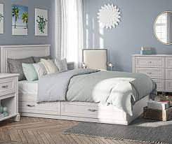 Massive bed and chest of drawers made of wood is a safe variant at any time and any place. Ameriwood White Magnolia Oak Full Mates Storage Bed Big Lots