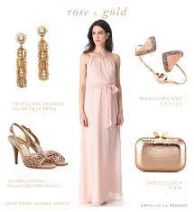 blush dress and rose gold accessories