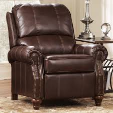 leather recliner with nailhead trim