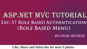 role based menu asp net mvc tutorial