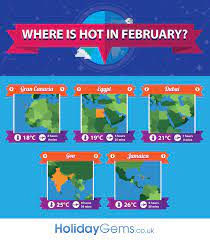 Hot Countries For Holidays In February gambar png