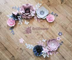 3d Paper Flower Wall Art With Name