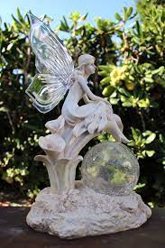 Polyresin Solar Fairy Statue 4 Styles
