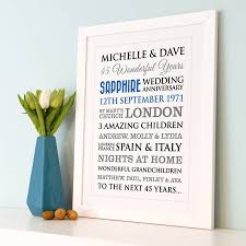 personalised sapphire wedding