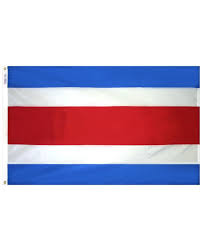 2ft X 3ft Costa Rica Flag No Seal With Canvas Header