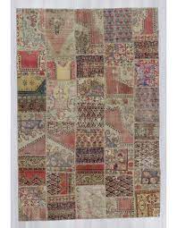 decorative vine turkish patchwork rug