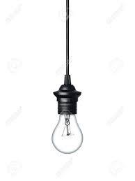 Close Up Of A Light Bulb Hanging On The Cable Isolated On White Stock Photo Picture And Royalty Free Image Image 45361111
