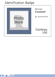 Photo Identification Card Template Employee Id Card
