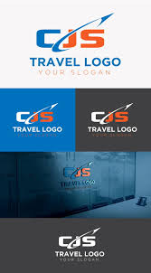 creative cjs logo design for travel