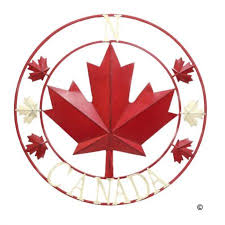 Canada Maple Compass Circle Wall Art