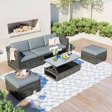 rattan wicker patio furniture set
