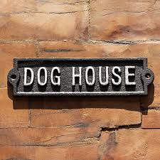Vintage Cast Iron Dog House Kennel Wall