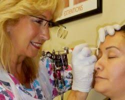 permanent makeup application in