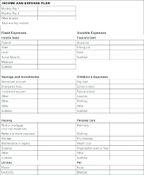 Income And Expense Sheet Template