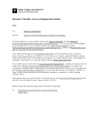 Sample Transfer Acknowledgement Letter Template Pdf Download