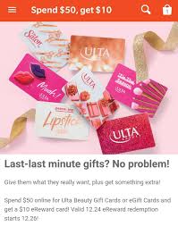 We did not find results for: Ulta Free 10 Ereward With 50 Online Gift Card Purchase Today Only Muaonthecheap