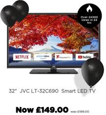 Free delivery is available on all orders. Jvc Lt 32c690 32 Inch Smart Led Tv Reduced To Only 149 At Currys Pc World Money Saver Online