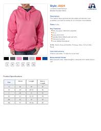 J America 8824 Premium Hooded Sweatshirt