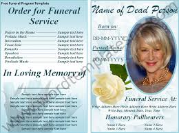 Free Print Funeral Brochures Free Funeral Program Template