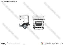 daf new xf comfort cab vector drawing