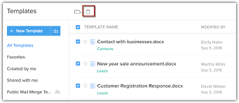 Mail Merge Templates Online Help Zoho Crm