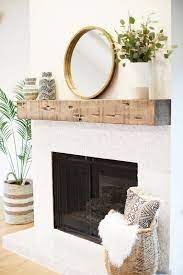 Wood Beam Fireplace Mantel Home
