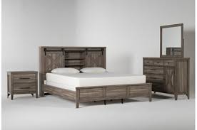 Rustic wood bedroom set king size queen by griffinfurniture Haskell Eastern King 4 Piece Bedroom Set Living Spaces