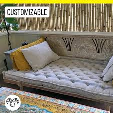 4 Tufted Wool Daybed Cushion Made To