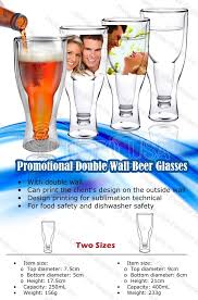 Promotional Double Walled Beer Glass