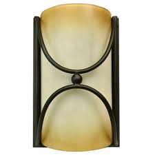 Rustic Wall Sconce With Amber Ombre Glass Shade Bronze 9 Thr3e Lighting Target
