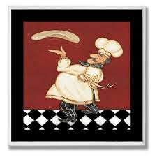 Chef With Pizza Dough Wall Plaque