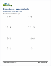 Proportions Worksheets Free