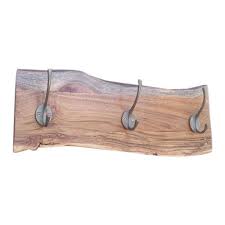 Wood And Iron 3 Hook Wall Mounted