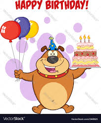 happy birthday dog cartoon royalty free