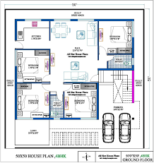 50 by 50 house plans 4bhk 5bhk plan