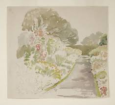 Sketch Of A Path And Flower Beds In The