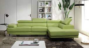 mia modern sectional lime green