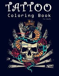 Some adult coloring fans use coloring pages to make paper embroidery and pierced paper crafts or as patterns for pieced paper, stained glass, tattoo. Tattoo Coloring Book For Adults A Coloring Pages For Adult Relaxation With Awesome Sexy Tattoo Designs For Men And Women Such As Sugar Skulls Heart Paperback Children S Book World