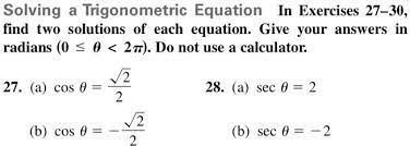Solved Solving Trigonometric Equation