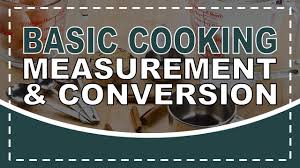basic cooking merements and