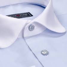 Mens Blue Dress Shirt With White Collar Dreamworks