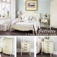 Shop for cream bedroom furniture at dunelm today either in store or online. Ivory Bedroom Furniture 5 Piece Set Bedroom Suite 5ft King Bed Wardrobe Chest 5060346453156 Ebay