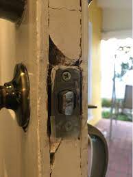 How should I fix cracking wood around door lock? - Home Improvement Stack  Exchange