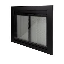 Clear Tempered Glass Fireplace Doors